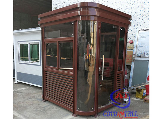 Solid Steel Prefabricated Security Guard Room Temporary Custom Logo