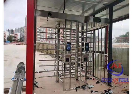 Nfc Gate Full Height Turnstile Temperature Recognition Mechanism SS Double Passage For Stadium Validator