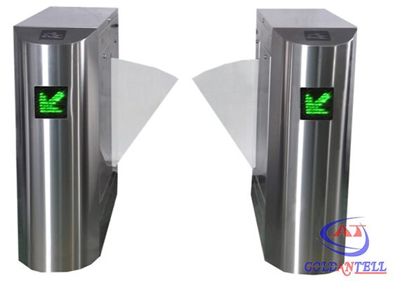 Stainless Steel Retractable Flap Barrier Gate , Bi - directional Multi Access Control Turnstiles