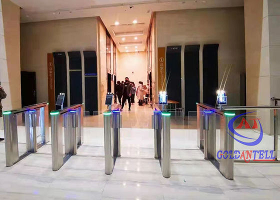 Office Gym 40 - 60p/M Portable Turnstiles Passageway Facial Recognition Turnstile