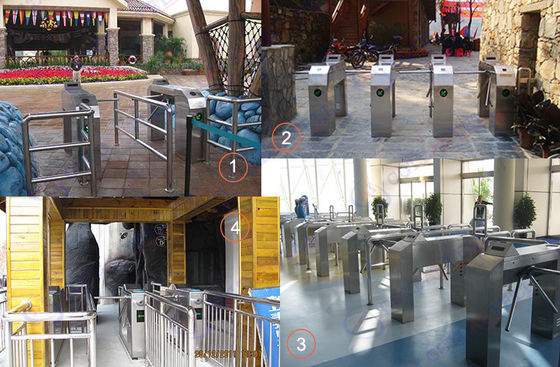 Stainless steel full automatical ticket machine barcode tripod turnstile for Spanish canime