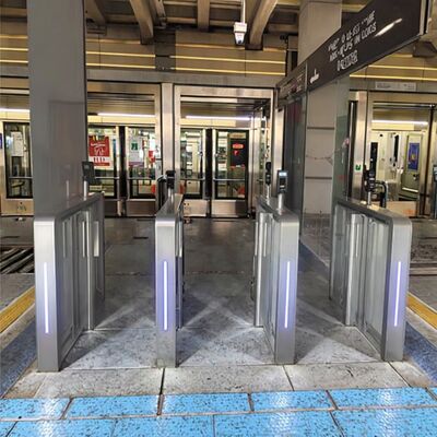 High-Speed Electronic Quick-Pass Turnstile Security Contactless Metro Turnstyle with Face & Card Multiple Recognition