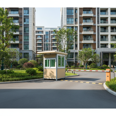 1500x2400mm Or Customized Security Guard House Built With Steel Aluminum Wood Composite Panels Delivering Lifetime More Than 15 Years