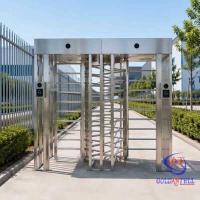 AI Biometric Full Height Revolving Gate Bi-directional Flow Control People Counter for Transport Hub Airport Railway Station