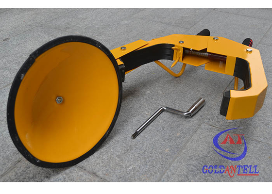 Parking A 3 Steel Material car tire locks , professional keep it wheel clamp
