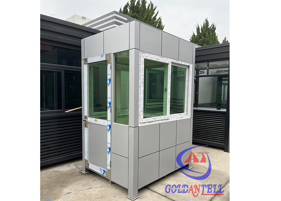 Cabine exterior portátil móvel da segurança com os soquetes de trabalho do fã da mesa do tubo leve