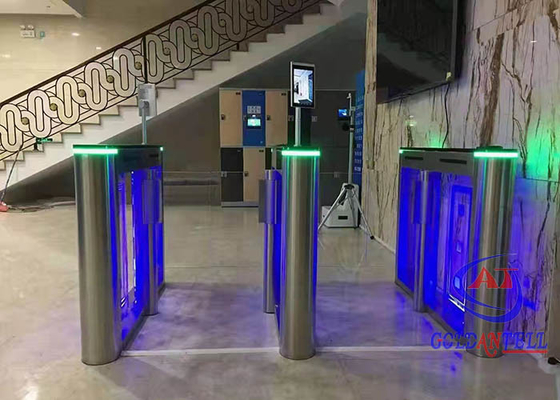 Sistema duplo do controle de acesso de Digitas da barreira do balanço do torniquete da porta de velocidade dos motores da entrada estreita