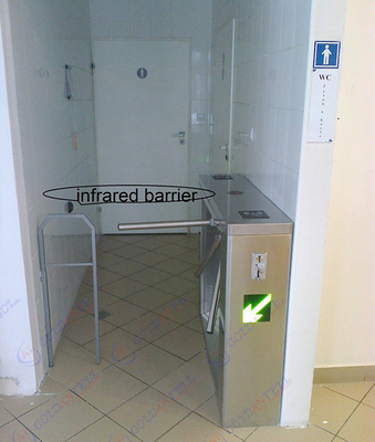 Pedestre direcional da porta do torniquete do tripé do Bi de aço inoxidável com leitor de Rfid