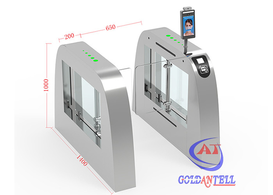 Porta do torniquete do balanço do servo motor de velocidade rápida com a câmera do reconhecimento de cara tela de 8 polegadas