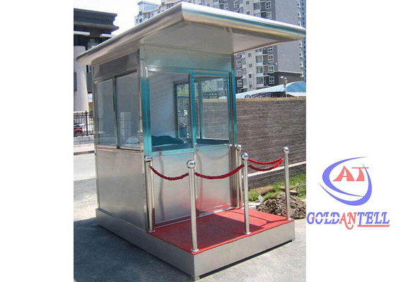 Caixa de sentinela exterior portátil pré-fabricada econômica da segurança da cabine de bilhete com roda