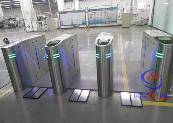 Portas automáticas profissionais 304 de aço inoxidável dos torniquetes da aleta para a entrada de 3 medidores de comprimento