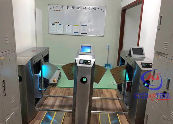 Controle de acesso da porta do torniquete da aleta da segurança com o leitor de NFC do leitor do QR Code do painel LCD