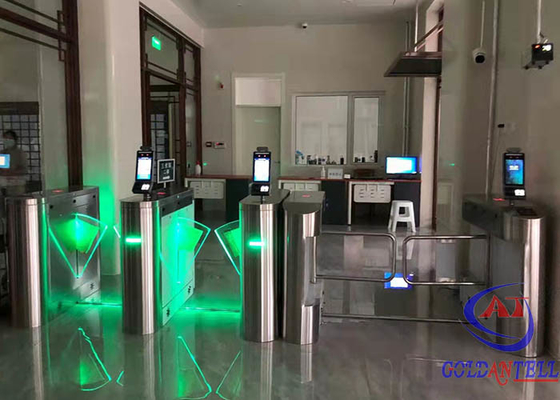 Portão de catraca com aba de cartão RFID de entrada inteligente Controle de acesso de pedestres totalmente automático