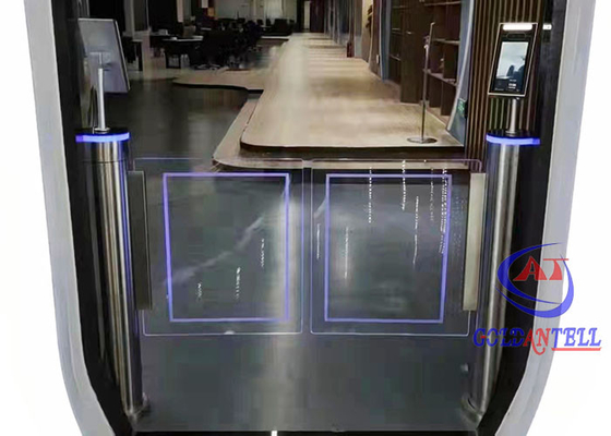 Leitor mecânico Security Turnstile Gate da cara dos pedestres da única porta da barreira do balanço de Polo