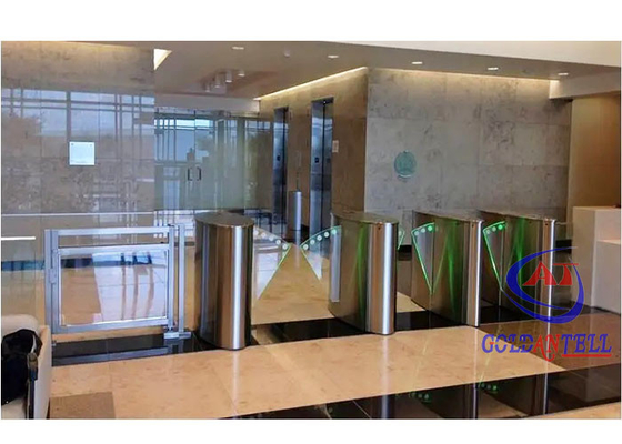 Sistema do comparecimento do tempo da barreira da aleta do reconhecimento de cara do torniquete do cartão do RFID com alarme do diodo emissor de luz