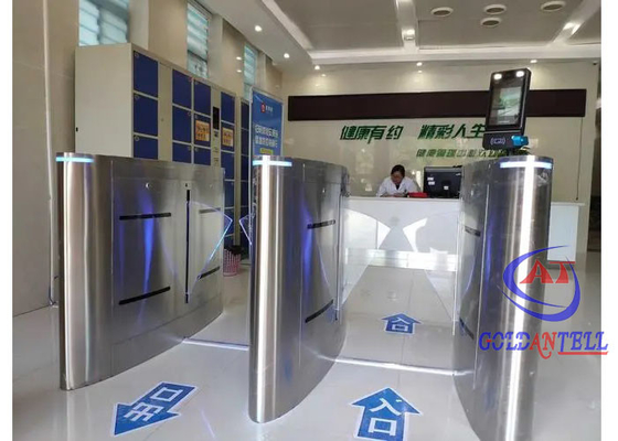Dobro de alta velocidade Wing Flap Turnstile Barrier da impressão digital do torniquete pedestre rápido da passagem