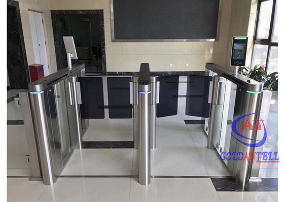 Porta da barreira da aleta do reconhecimento de cara da porta RFID do torniquete da segurança do escritório da altura da cintura