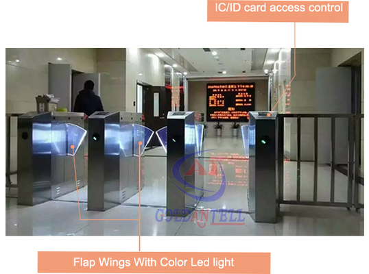 Porta automática da barreira da aleta do controle de acesso do torniquete do cartão RFID de IC/identificação
