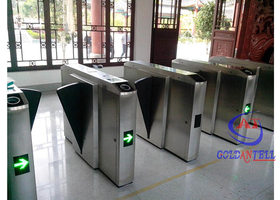 Portão automático de velocidade para pedestres Porta de barreira de flaps de balanço duplo para estação de metrô