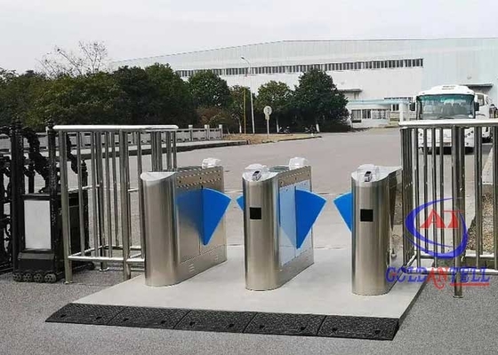 Barreira externa de 60 cm Flap Turnstile Impressão digital 2 caminhos Solução de entrada de controle de acesso