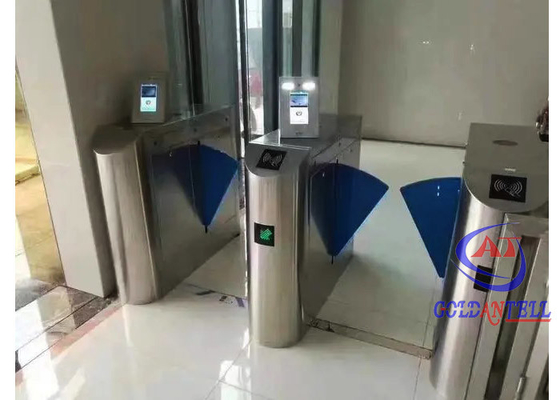 Rfid Reader Tcp / Ip Flap Barrier Gate Interior Exterior