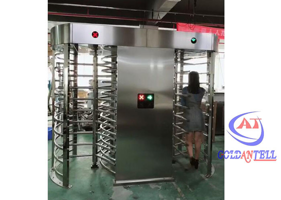 304 aço inoxidável vidro giratório Full High Turnstile Double Channels Gym Gate Locking System Grau de segurança