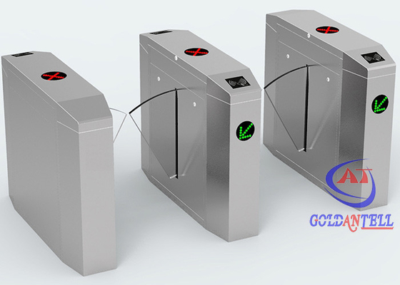 SUS 304 RFID Card Reader Flap Barrier Gate Access Control Fingerprint Access Control Flap Turnstiles (Conectores de acesso de impressões digitais)