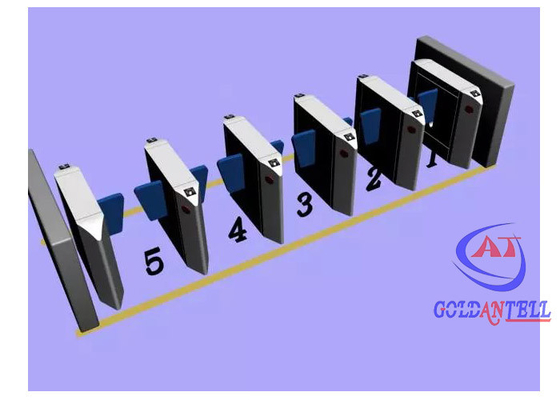 Porta de barreira automática de flaps de alta segurança com impressão digital / reconhecimento facial
