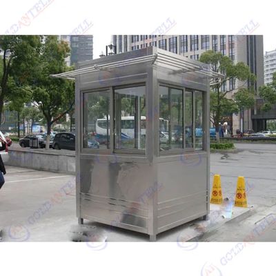 Outdoor High Standard Security Guard Shack Tempered Glass For Parking Lot And Secuiry Office