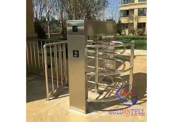 porta eletromagnética biométrica exterior impermeável da cintura do torniquete do acesso da entrada, barreiras transversais dos polos