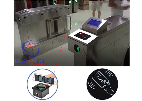 infrared automatically turnstile mechanism barcode reader swing hidden gate barrier for student access