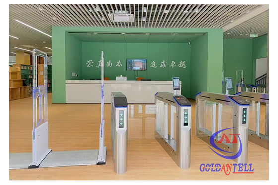 Turnstile de reconhecimento facial automático completo para cartão RFID escolar bidirecional