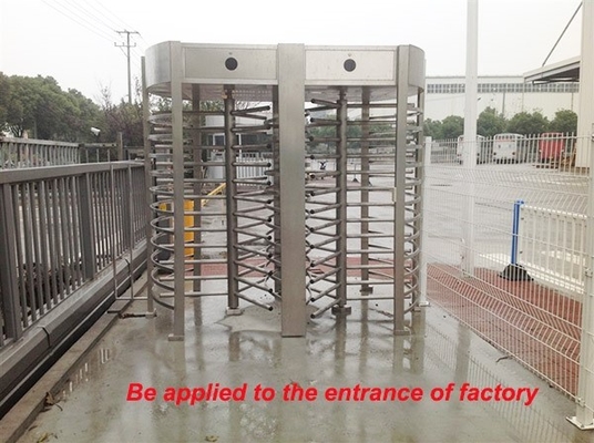 304 Stainless Steel Full Height Turnstile with RFID Fingerprint Access Control