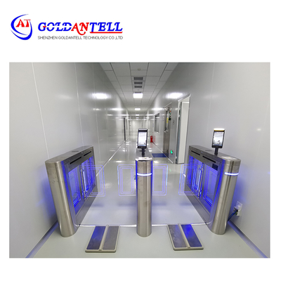Reconhecimento facial ESD Swing Turnstile Gate Pulseiras e Calçados Tester Corpo humano estático
