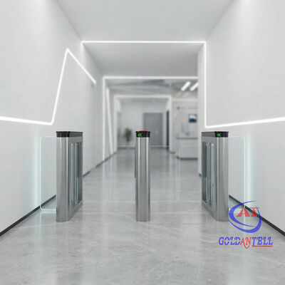 ADA Compliant Wide Lane Swing Turnstile AI Anti-tailgating Speed Gate para cadeira de rodas e entrada pública de alta segurança CE