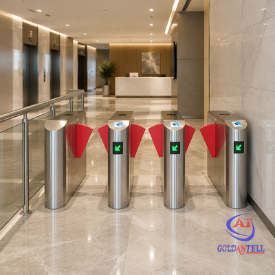 Velocidade de abertura ajustável NFC RFID Cartão Flap Barreira Torneador Controle de Acesso a Peões