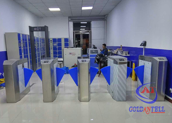 Leitor de cartão automático completo estando Security Metal Detector de Rfid da porta da barreira da aleta