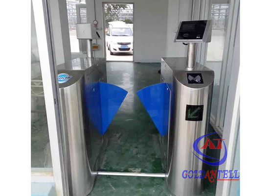 Torniquete automático de aço inoxidável Rfid de alta velocidade da barreira da aleta com leitores de impressão digital