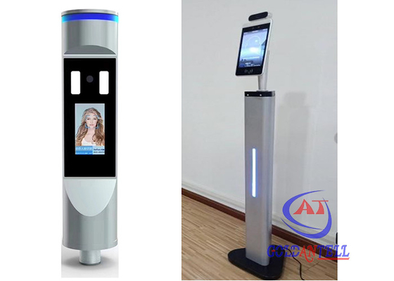 Temperatura corporal que mede o torniquete facial do reconhecimento com comparecimento do tempo da biométrica de Digitas Touchless da câmera 3d