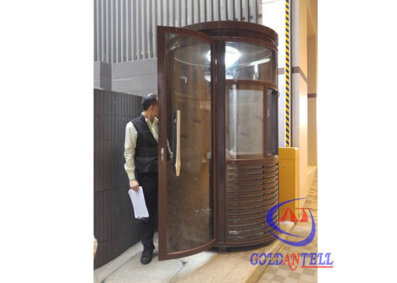 Round 360° Visibility Stainless Steel Security Guard Kiosk