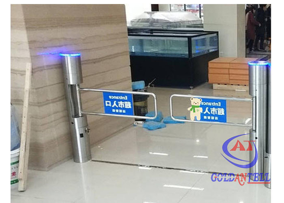 Supermercado One Way Manual Swing Pedestre Porta Turnstile 90cm Long Channel