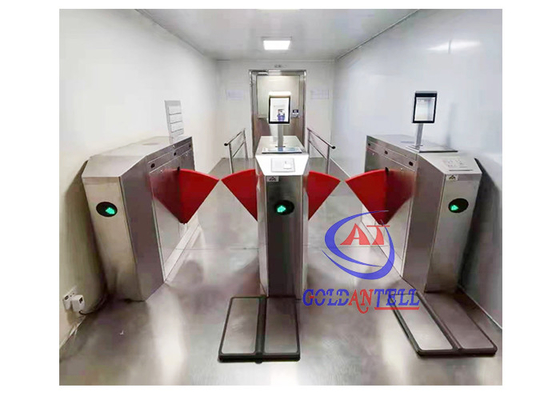 Porta inteligente da barreira do controle de trajeto pedestre do torniquete da aleta de SUS304 Esd