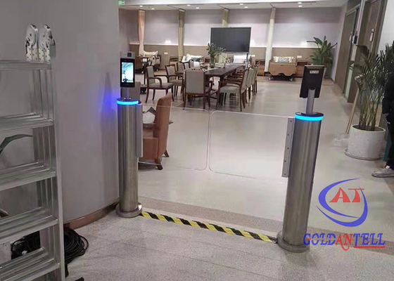 Leitor mecânico Security Turnstile Gate da cara dos pedestres da única porta da barreira do balanço de Polo