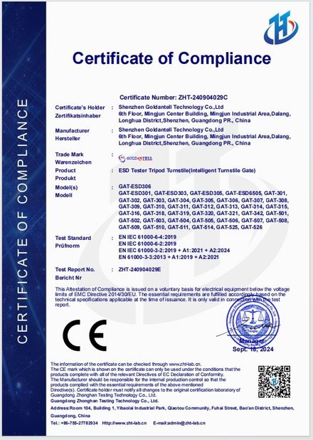 CHINA SHENZHEN GOLDANTELL TECHNOLOGY CO.,LIMITED Certificações