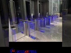 GAT-672 Scanner óptico de rosto Swing Barrier Gate RFID Bi Directional Pass Barrier System