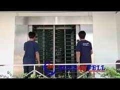 GAT-503 Turnstile de altura completa de canal duplo com sistema de leitura de impressões digitais