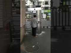 Catraca de altura total para interior/exterior com leitor de cartão ou sistema de controle de acesso múltiplo